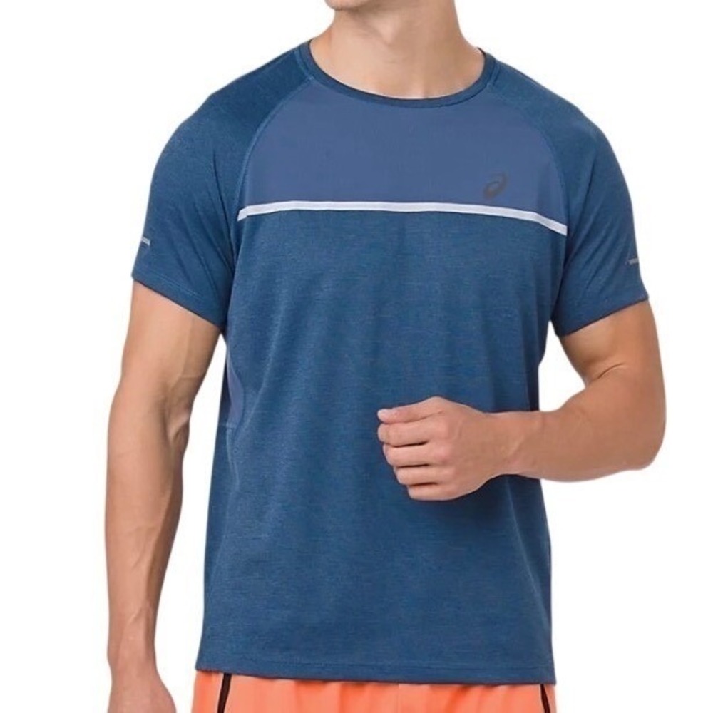 Asics Gel-Cool SS Top Mens 2XL Blue NEW 154570 Short Sleeve Running Shirt